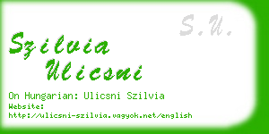 szilvia ulicsni business card